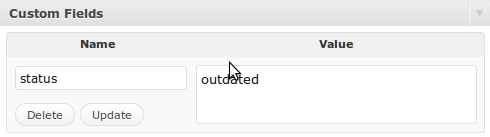 outdated custom field