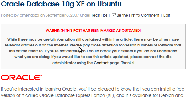 outdated post example
